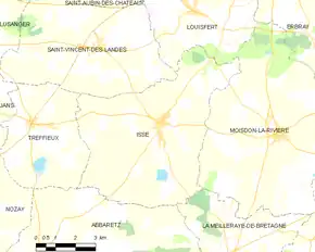 Poziția localității Issé