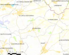 Poziția localității Le Landreau