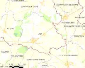 Poziția localității Legé