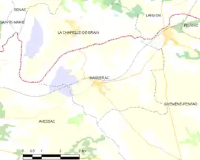 Poziția localității Massérac