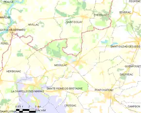 Poziția localității Missillac