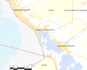 Poziția localității Les Moutiers-en-Retz