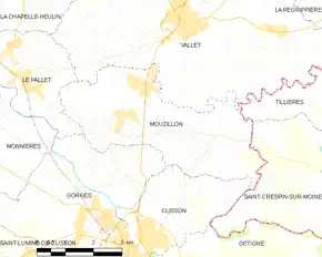 Poziția localității Mouzillon