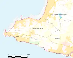 Poziția localității La Plaine-sur-Mer