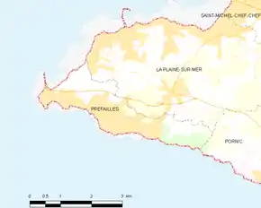 Poziția localității Préfailles