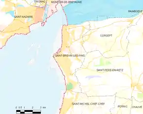 Poziția localității Saint-Brevin-les-Pins