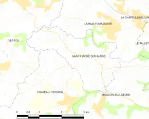 Poziția localității Saint-Fiacre-sur-Maine