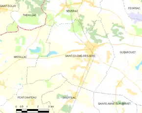 Poziția localității Saint-Gildas-des-Bois