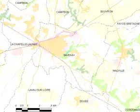 Poziția localității Savenay