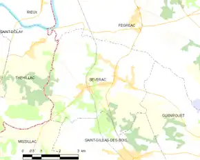 Poziția localității Sévérac