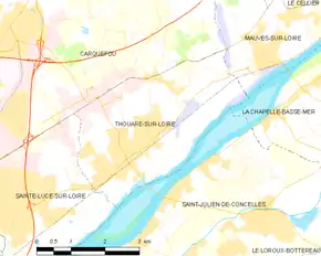 Poziția localității Thouaré-sur-Loire