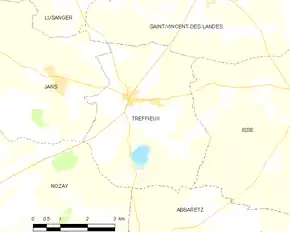 Poziția localității Treffieux