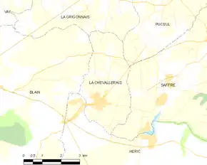 Poziția localității La Chevallerais