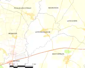 Poziția localității La Roche-Blanche