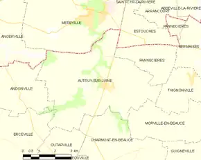 Poziția localității Autruy-sur-Juine