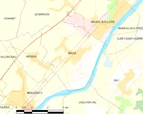 Poziția localității Baule