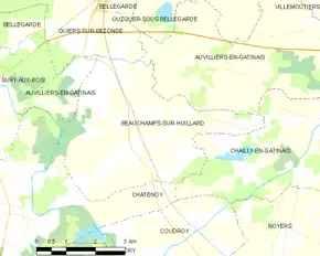 Poziția localității Beauchamps-sur-Huillard