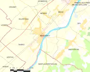 Poziția localității Beaugency