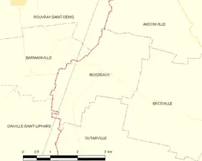 Poziția localității Boisseaux
