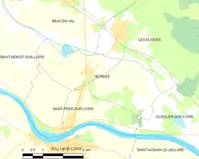 Poziția localității Bonnée