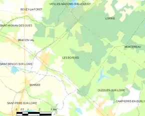 Poziția localității Les Bordes