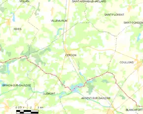 Poziția localității Cerdon