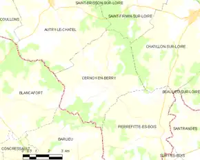 Poziția localității Cernoy-en-Berry