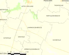Poziția localității Charmont-en-Beauce
