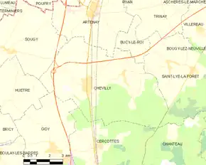 Poziția localității Chevilly