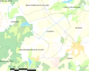 Poziția localității Coudroy