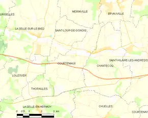 Poziția localității Courtemaux