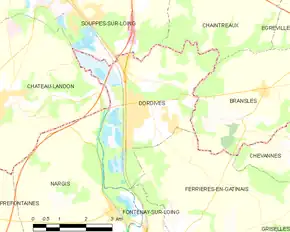 Poziția localității Dordives