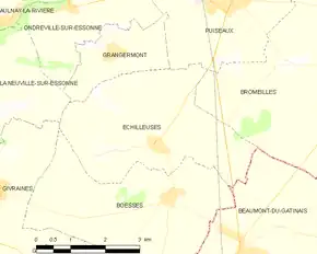 Poziția localității Échilleuses