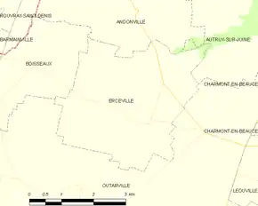 Poziția localității Erceville