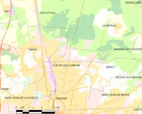 Poziția localității Fleury-les-Aubrais