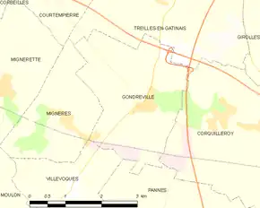 Poziția localității Gondreville