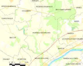 Poziția localității Huisseau-sur-Mauves