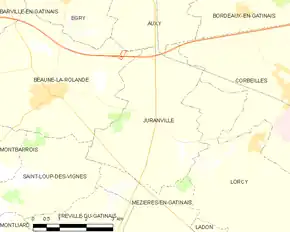 Poziția localității Juranville