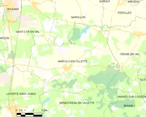 Poziția localității Marcilly-en-Villette
