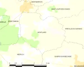 Poziția localității Montliard