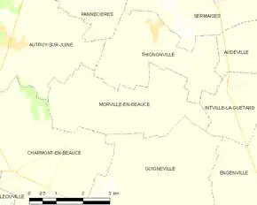 Poziția localității Morville-en-Beauce