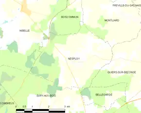 Poziția localității Nesploy