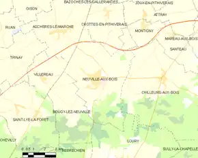 Poziția localității Neuville-aux-Bois