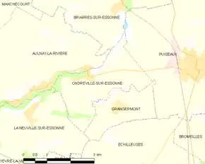 Poziția localității Ondreville-sur-Essonne