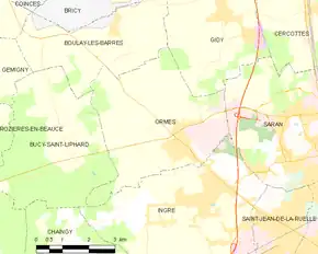 Poziția localității Ormes