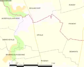 Poziția localității Orville