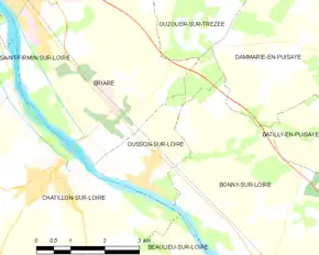 Poziția localității Ousson-sur-Loire