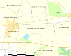 Poziția localității Ouzouer-sous-Bellegarde