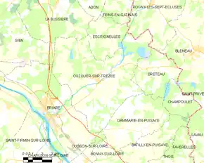 Poziția localității Ouzouer-sur-Trézée