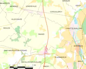 Poziția localității Pannes